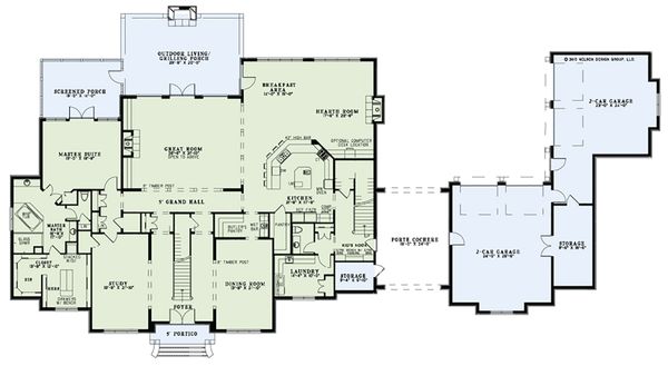 House Blueprint - European Floor Plan - Main Floor Plan #17-2570