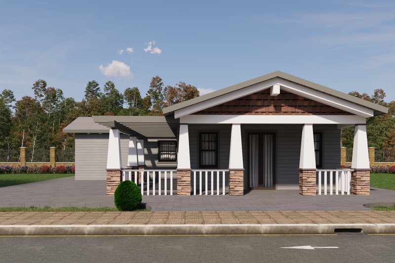 House Blueprint - Exterior - Other Elevation for Craftsman House Plan #1106-54 - 2 bed, 2 bath