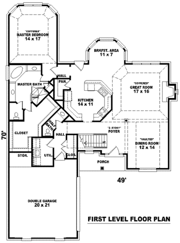 Traditional Floor Plan - Main Floor Plan #81-920