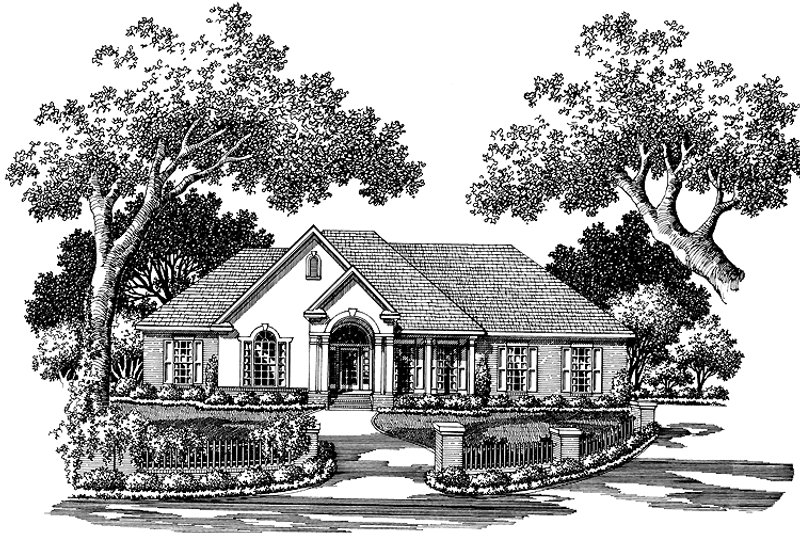 Dream House Plan - Exterior - Front Elevation 3 for Mediterranean House Plan #952-239 - 4 bed, 2.5 bath