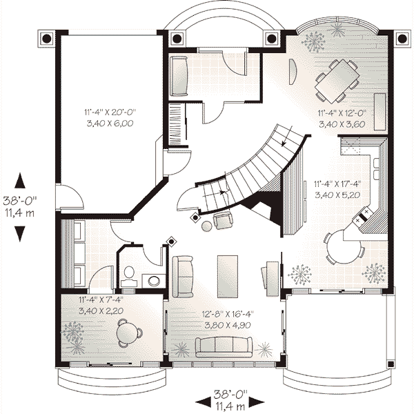 House Plan Design - Floor Plan - Main Floor Plan #23-490