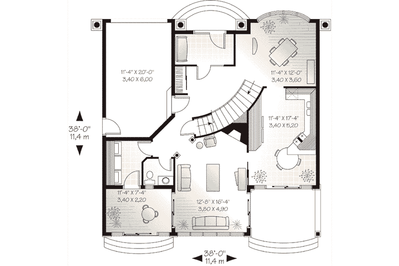 Home Plan - Floor Plan - Main Floor House Plan #23-490 - 4 bed, 2.5 bath