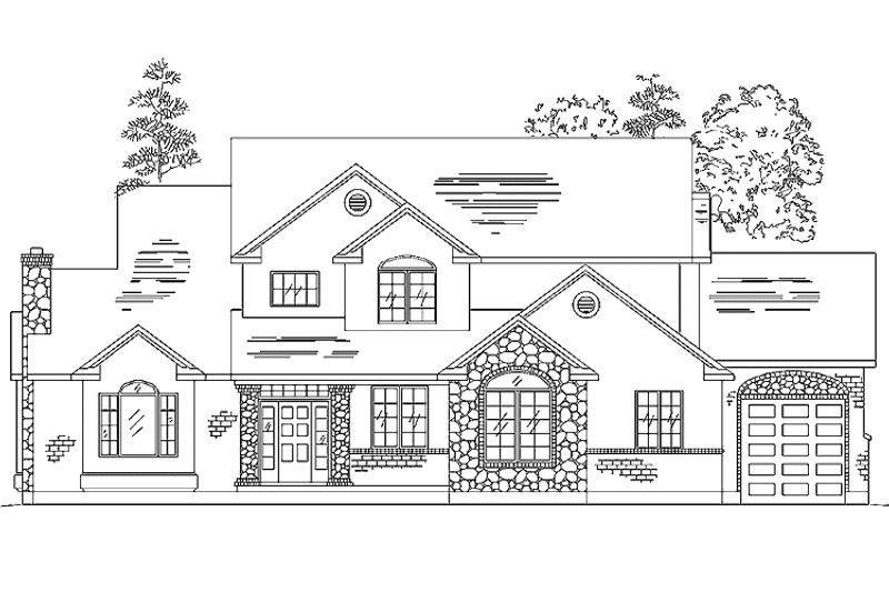 Home Plan - Exterior - Front Elevation 3 for Traditional House Plan #945-57 - 6 bed, 5.5 bath