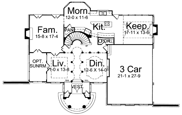 Architectural House Design - Classical Floor Plan - Main Floor Plan #119-139