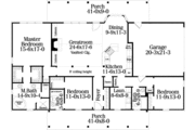Farmhouse Style House Plan - 3 Beds 3 Baths 2061 Sq/Ft Plan #406-126 