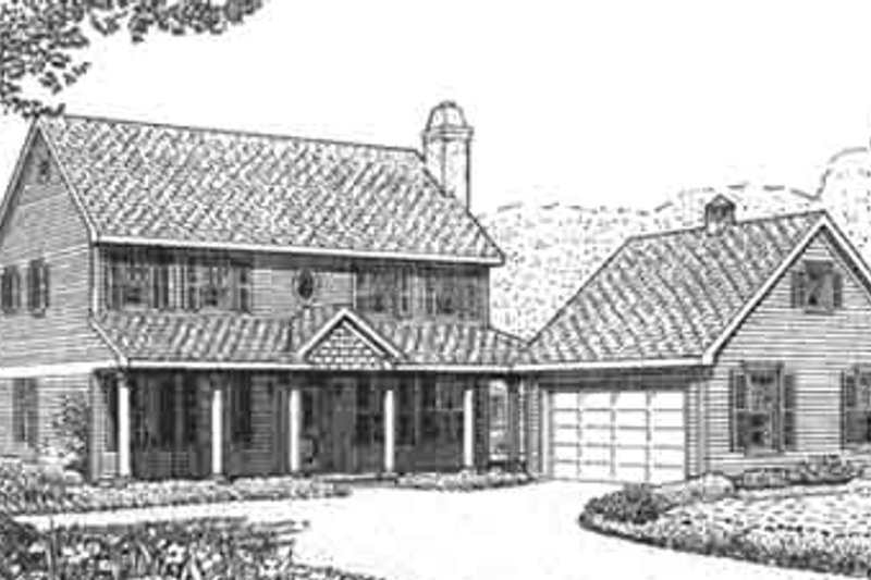 House Plan Design - Tudor Exterior - Front Elevation Plan #410-375
