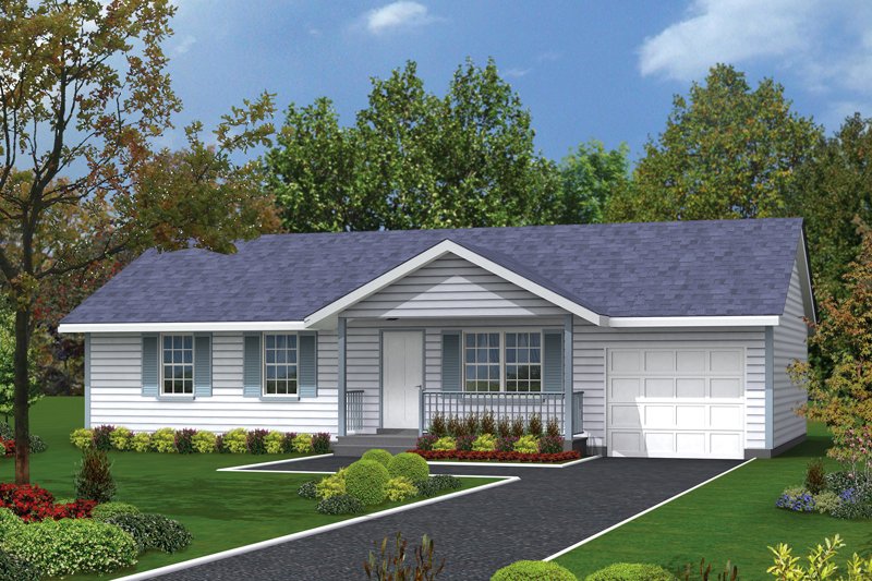 Dream House Plan - Ranch Exterior - Front Elevation Plan #57-107