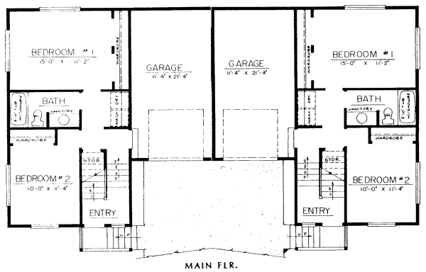 Traditional Floor Plan - Main Floor Plan #303-243