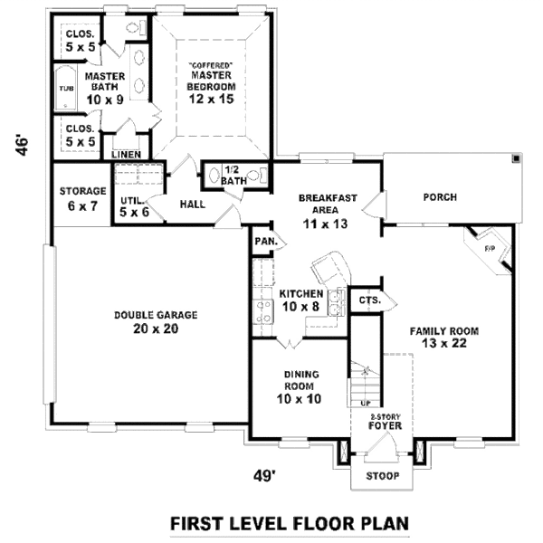 Traditional Floor Plan - Main Floor Plan #81-13781