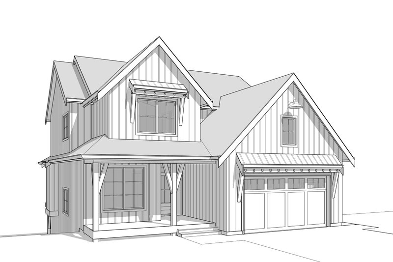 Dream House Plan - Exterior - Front Elevation 4 for Farmhouse House Plan #1114-14 - 4 bed, 2.5 bath