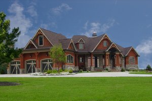 Dream House Plan - Craftsman Exterior - Front Elevation Plan #54-385