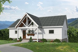 Contemporary Style House Plan - 2 Beds 2 Baths 1357 Sq Ft Plan #932-915 