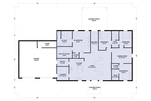 Dream House Plan - Barndominium Floor Plan - Main Floor Plan #1107-50