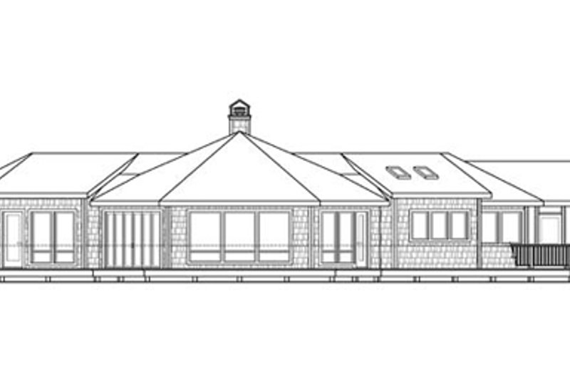Home Plan - Exterior - Rear Elevation for Craftsman House Plan #124-861 - 3 bed, 2 bath