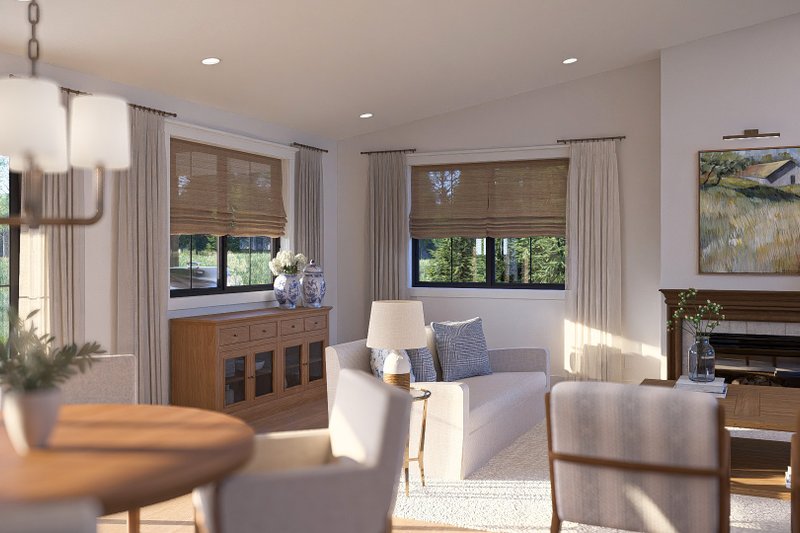 House Blueprint - Interior - Family Room 2 for Barndominium House Plan #455-769 - 3 bed, 2.5 bath
