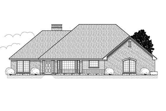 Exterior - Front Elevation for Traditional House Plan #65-443 - 3 bed, 2 bath