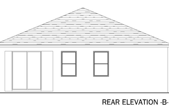 Exterior - Rear Elevation for Traditional House Plan #1058-239 - 2 bed, 2 bath