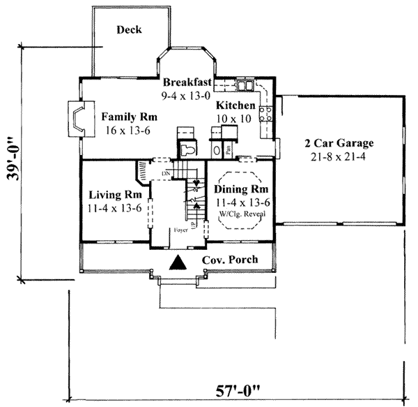 Traditional Floor Plan - Main Floor Plan #75-160