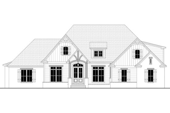 Exterior - Front Elevation 6 for Craftsman House Plan #430-155 - 4 bed, 2.5 bath
