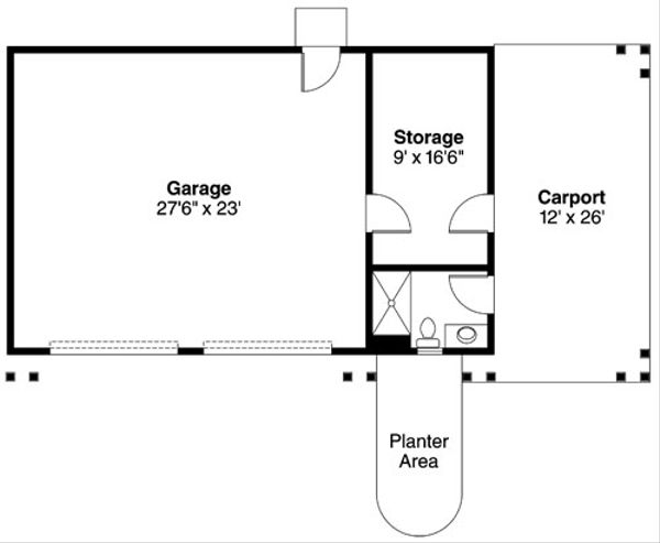 Craftsman Floor Plan - Main Floor Plan #124-788