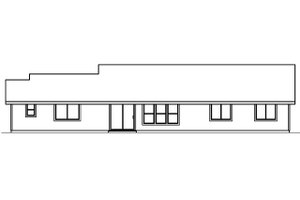 Exterior - Rear Elevation for Traditional House Plan #124-495 - 3 bed, 2 bath