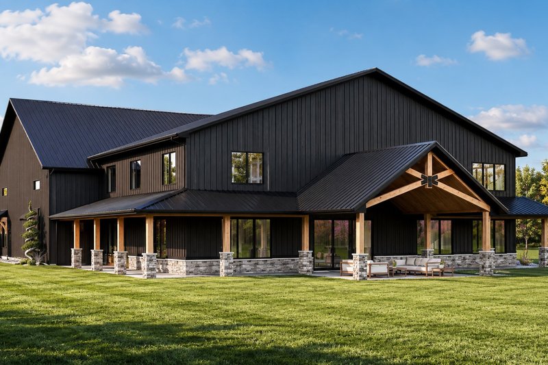 Dream House Plan - Exterior - Other Elevation for Barndominium House Plan #1064-505 - 1 bed, 2.5 bath