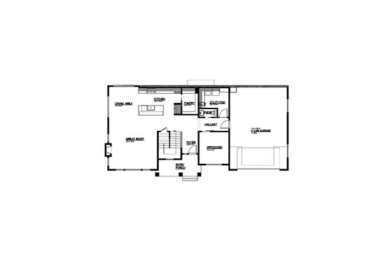 Floor Plan - Main Floor for Traditional House Plan #569-92 - 3 bed, 2.5 bath