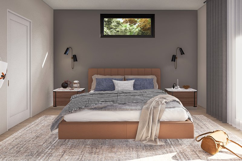House Blueprint - Interior - Master Bedroom for Traditional House Plan #124-1375 - 3 bed, 2 bath