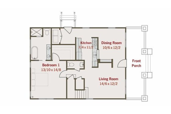 Floor Plan - Other Floor for Craftsman House Plan #461-19 - 3 bed, 2.5 bath