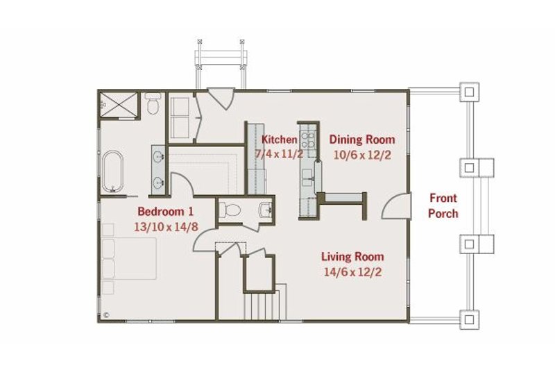 House Blueprint - Floor Plan - Other Floor for Craftsman House Plan #461-19 - 3 bed, 2.5 bath