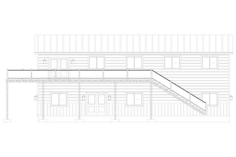 House Design - Exterior - Other Elevation 4 for Barndominium House Plan #1060-95 - 2 bed, 2 bath
