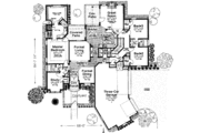 European Style House Plan - 4 Beds 3 Baths 2680 Sq/Ft Plan #310-270 