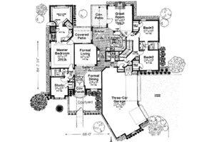 Floor Plan - Main Floor for European House Plan #310-270 - 4 bed, 3 bath