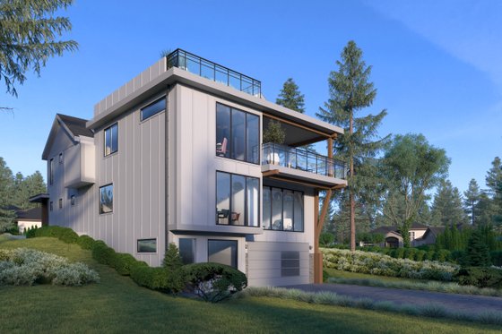 Exterior - Other Elevation 1 for Contemporary House Plan #1066-100 - 5 bed, 4 bath