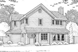 Exterior - Rear Elevation for Traditional House Plan #312-132 - 3 bed, 2.5 bath