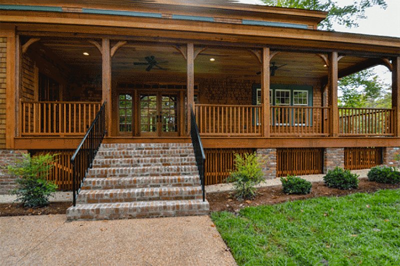 House Blueprint - Exterior - Covered Porch 1 for Country House Plan #137-280 - 4 bed, 4.5 bath