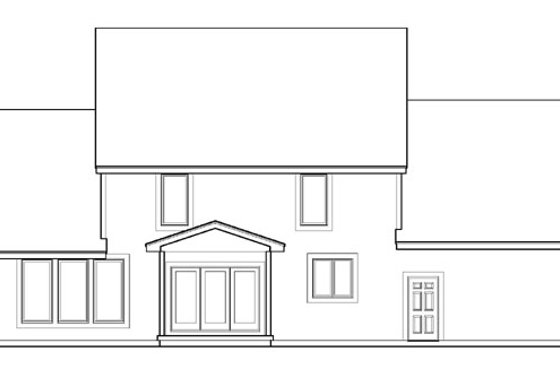 Exterior - Rear Elevation for Traditional House Plan #67-560 - 4 bed, 3.5 bath