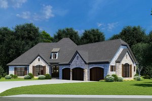 European Exterior - Front Elevation Plan #923-56