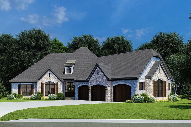 Dream House Plan - European Exterior - Front Elevation Plan #923-56