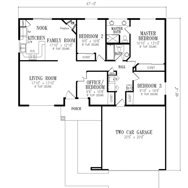 Home Plan - European Floor Plan - Main Floor Plan #1-228