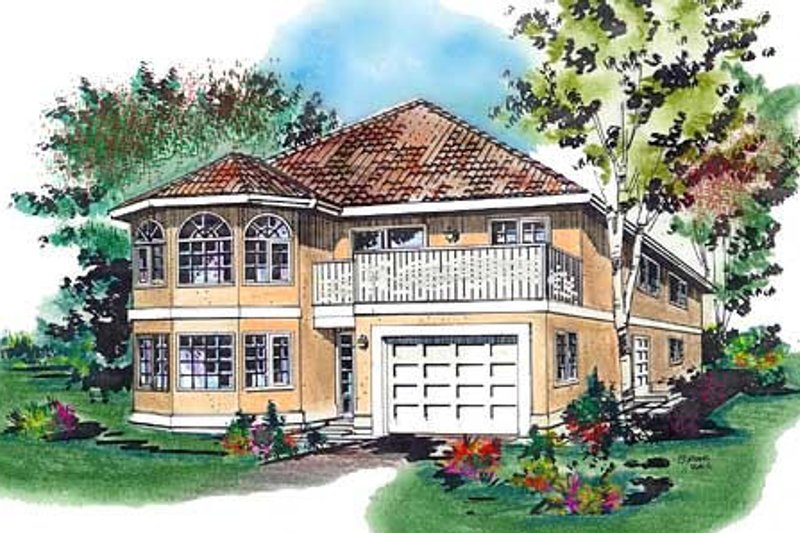 Dream House Plan - European Exterior - Front Elevation Plan #18-217