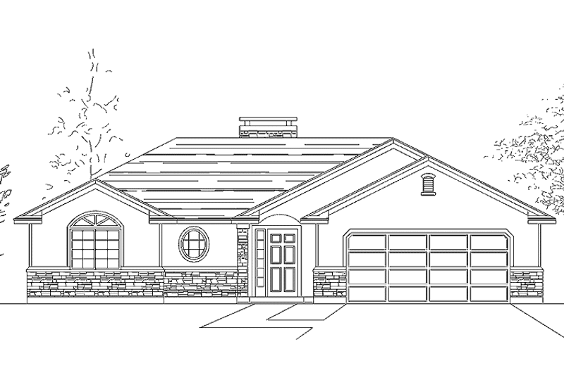 Home Plan - Exterior - Front Elevation 3 for Traditional House Plan #945-4 - 3 bed, 2 bath