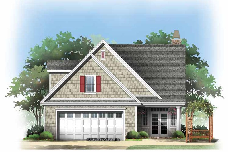 House Blueprint - Exterior - Rear Elevation 1 for Traditional House Plan #929-836 - 4 bed, 3 bath