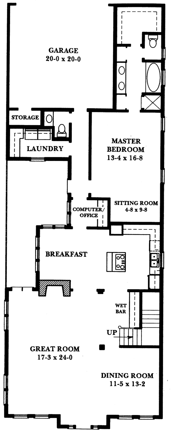 House Design - Classical Floor Plan - Main Floor Plan #1047-38