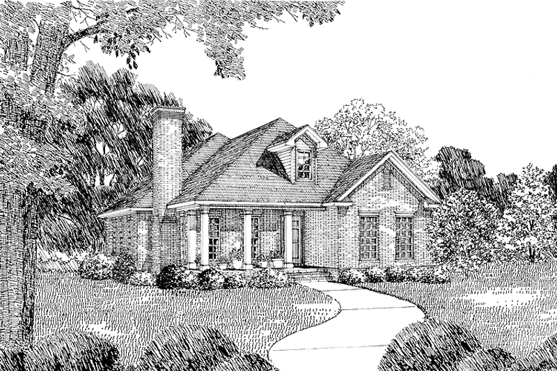 Architectural House Design - Country Exterior - Front Elevation Plan #17-2645