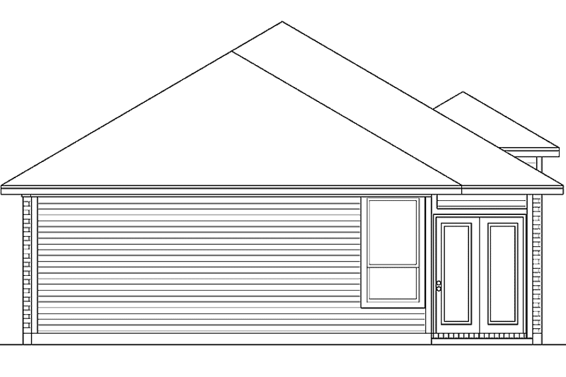 Home Plan - Exterior - Rear Elevation for Traditional House Plan #84-672 - 3 bed, 2 bath