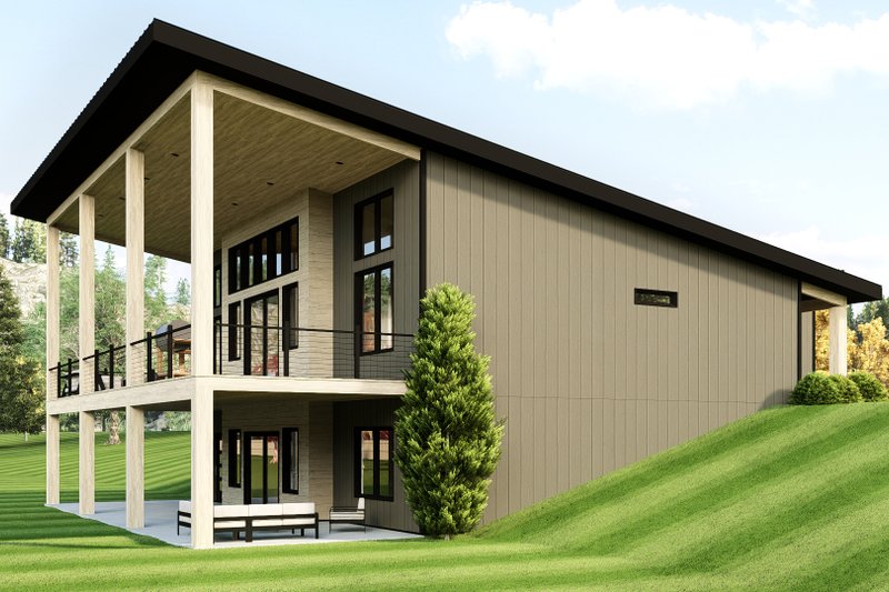 House Blueprint - Exterior - Other Elevation 2 for Contemporary House Plan #1064-449 - 3 bed, 3.5 bath