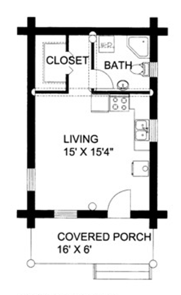 Dream House Plan - Log Floor Plan - Main Floor Plan #117-828