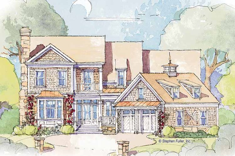 Home Plan - Exterior - Front Elevation 3 for Colonial House Plan #429-355 - 3 bed, 3.5 bath