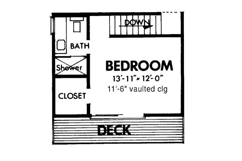 Home Plan - Floor Plan - Upper Floor for Prairie House Plan #320-1223 - 3 bed, 2 bath